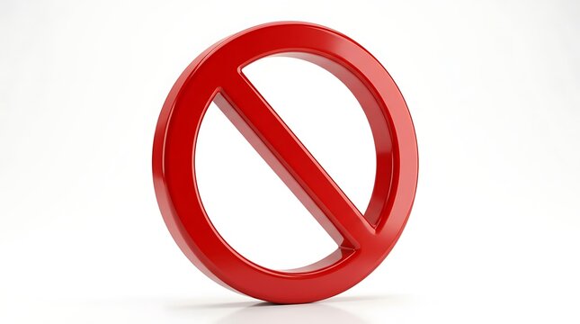 Prohibition sign warns of restricted access or disallowed actions within a strictly regulated corporate environment.