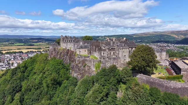 An aerial view of Stirling Castle, a major historic fortress located in Stirling, Scotland.