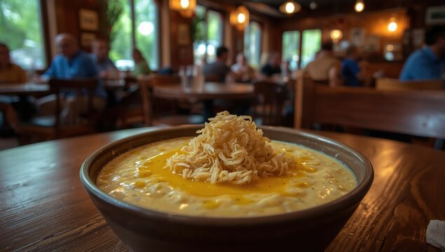 Cheesy corn porridge with cracklings. Ukrainian banosh.