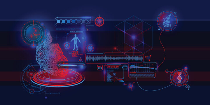 Multimedia medical interface, human vital signs, body modeling