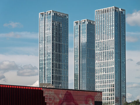 Modern Skyscrapers Showcasing Urban Architecture and Design