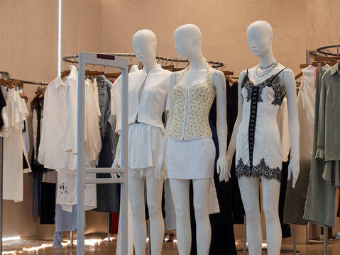 Stylish Fashion Mannequins Displaying Modern Clothing Trends