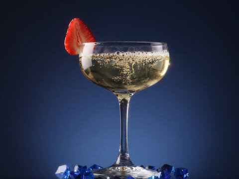 Suspended Golden Champagne Coupe