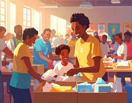 Empowering philanthropy with clear messaging, this image captures the essence of giving and collective action, inspiring viewers to lend a helping hand today.