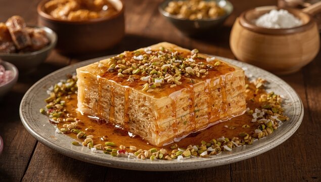 Classic Middle Eastern Knafeh Sweet