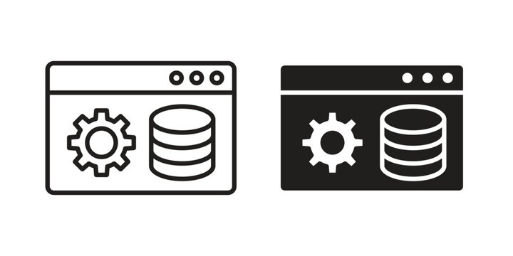 Backend icon editable pictograms collection