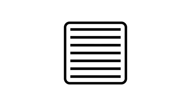 Abstract document icon simple black and white lines