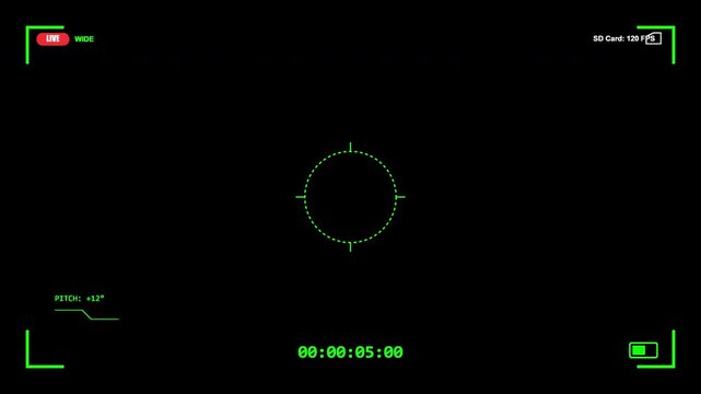 Dslr camera frame viewfinder Action Cam Telemetry Compass Overlay 4K