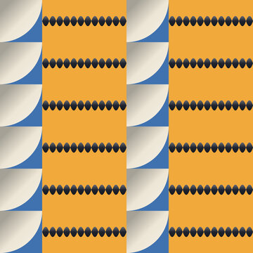 Seamless hatch pattern in blue, cream, yellow - modern gradient geometric background for wallpaper, textile and wrapping paper design