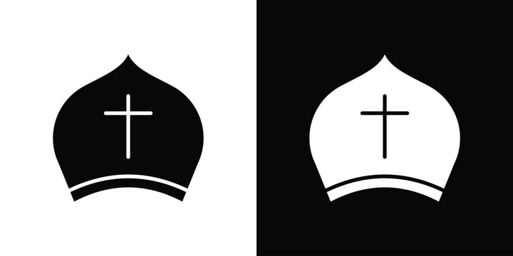 Pope icon simple elements collection