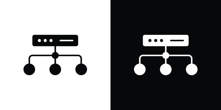 Proxy server icon simple elements collection