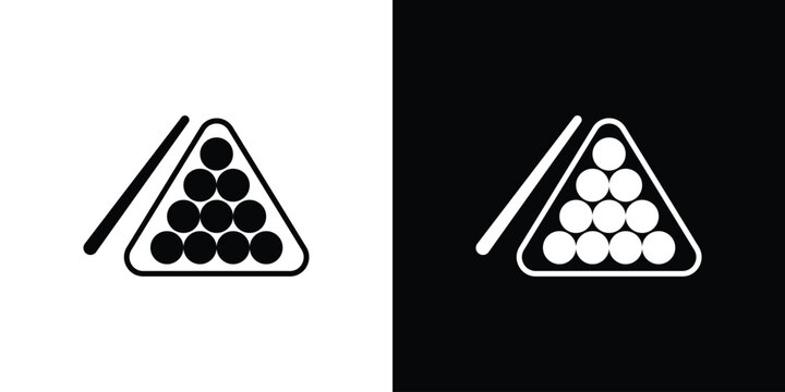 Snooker icon simple elements collection