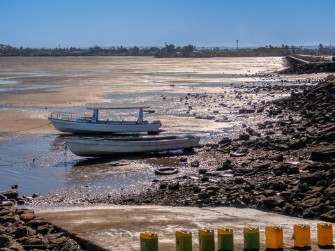 Fishing Boats during Early Morning at Low Tide, Tulear Port, Toliara, Madagascar