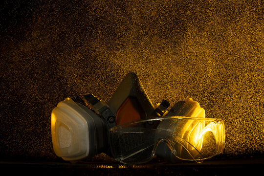 In rain spray of toxic chemicals, mask is essential object for health safety. Combined with protective glasses, industrial gas mask offers vital protection against gas, smoke, dust, and pollution