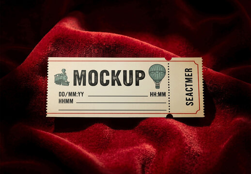 Ticket Red Velvet Mockup