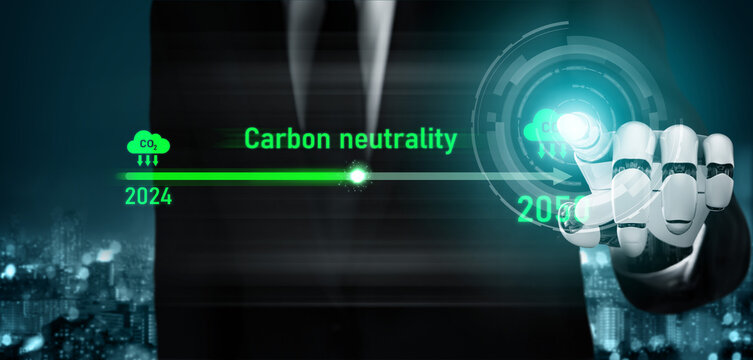 AI helps achieve carbon neutrality by tracking carbon, neutrality, and reduction plans across the 2024 to 2050 timeline Vouch