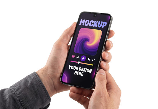 Phone In Hand Mockup