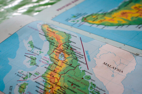 Map of Medan and Aceh