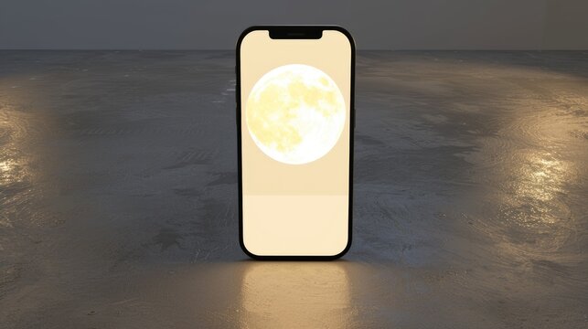 A view of a mobile phone placed on a table.