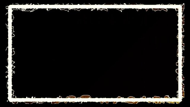 Neon rectangle glowing and flickering 4K. 