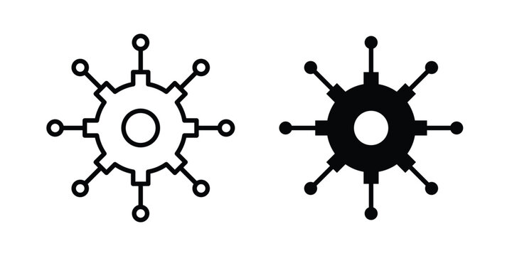 Frameworks icon in black and white style