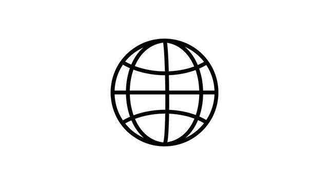 Animation of globe icon