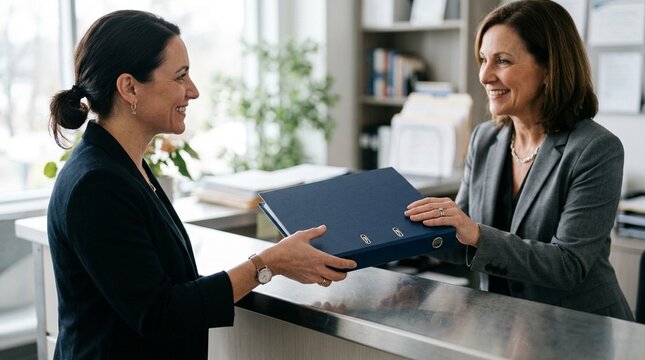 Delivering a completed compliance report to the hospital administrator after an audit