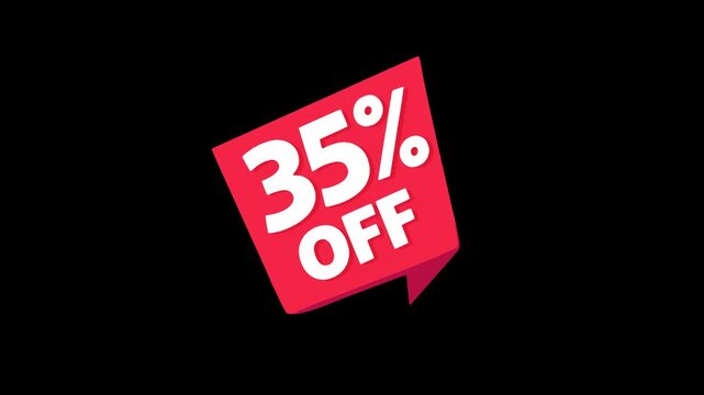 35 percent off discount sale shopping promotion advertising animation HD 4K