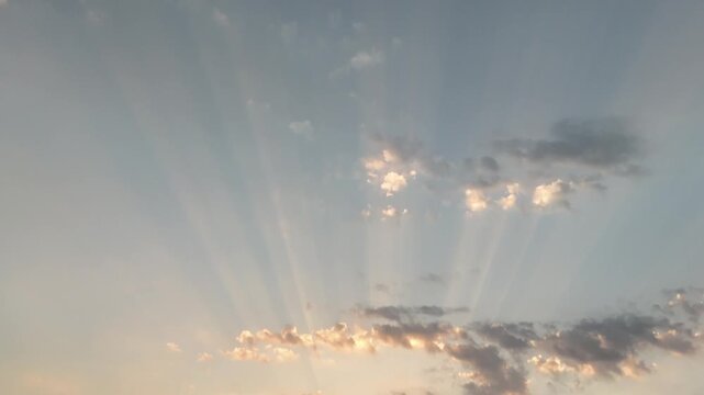 Dramatic sunbeams over the Sahyadri at sunset near Bhandardara India