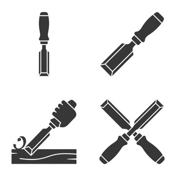 Chisel tools for wood carving work.
