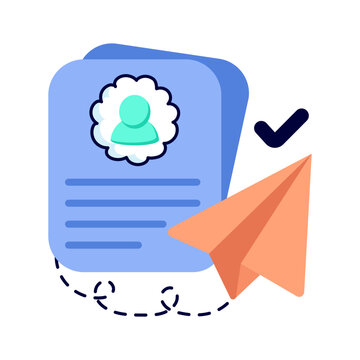 Modern design icon of send resume 