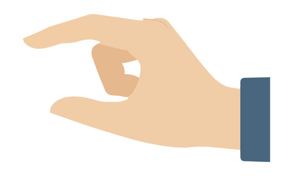 Clean flat icon of a human hand making a pinch-to-zoom gesture with two fingers. Digital interaction concept
