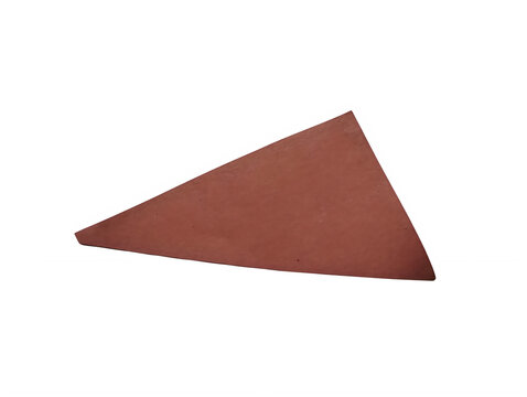 Simple brown triangle shape icon isolated on transparent background