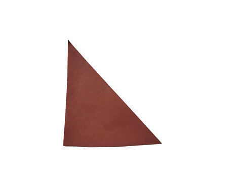Simple brown triangle shape icon isolated on transparent background