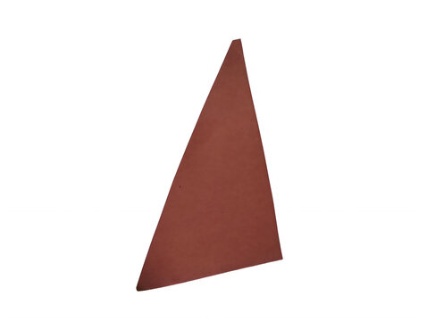 Simple brown triangle shape icon isolated on transparent background