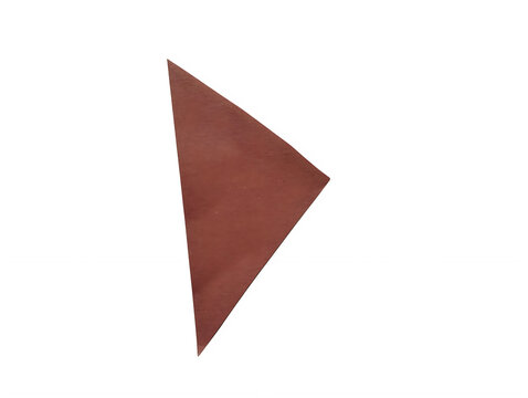 Simple brown triangle shape icon isolated on transparent background