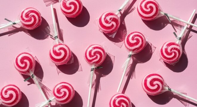 Pink swirl lollipops pattern