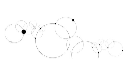 Abstract connecting dots and circles. Abstract vector illustration with abstract floral background © md