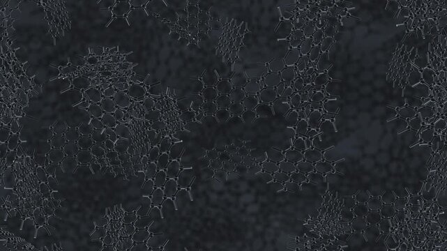 Graphene Nanoplatelets loop tile swirl background. This footage is loopable and tileable and can create an endless and seamless background texture.