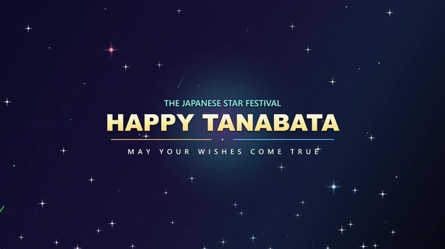 Cosmic Night Sky Showing Animated Stars and Text Message