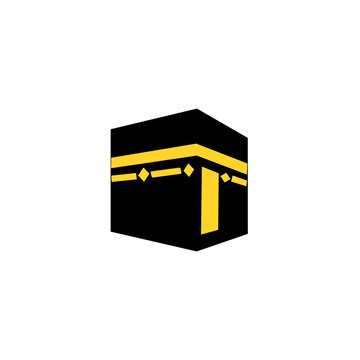 Holy Kaaba vector illustration isolated on white background for Hajj, Umrah and Ramadan concept