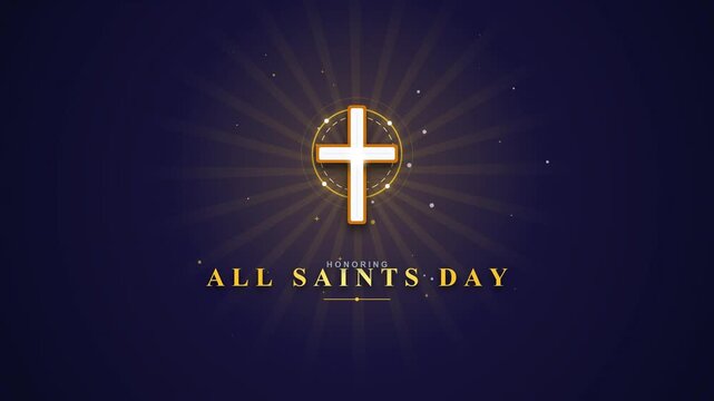 Stylized Cross Symbol Glowing with Radiant Light on Dark Background