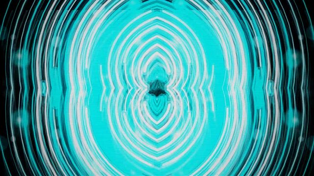 Blue concentric energy ring tunnel