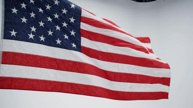 American flag waving in the wind