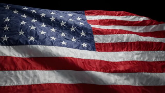 American flag waving in the wind