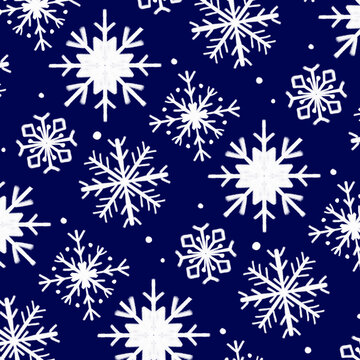 seamless pattern with snowflakes