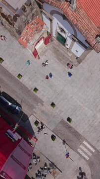 Top-down View of Guimaraes Streets, Guimaraes, Portugal