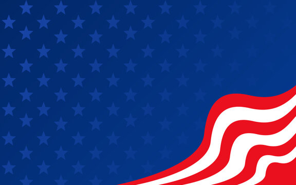 Blue background pattern white stars red white wavy american flag symbol design. Patriotic backgrounds, fourth of july designs, usathemed graphics, patriotic celebrations.