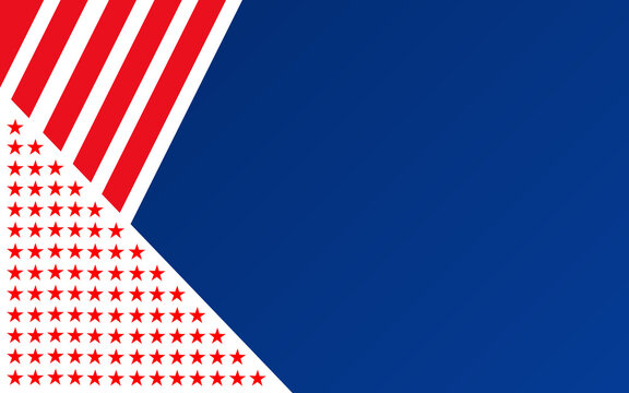 American flag redesign with blue field, red and white stripes, and intricate star patterns. Suitable for patriotic designs and national celebrations.