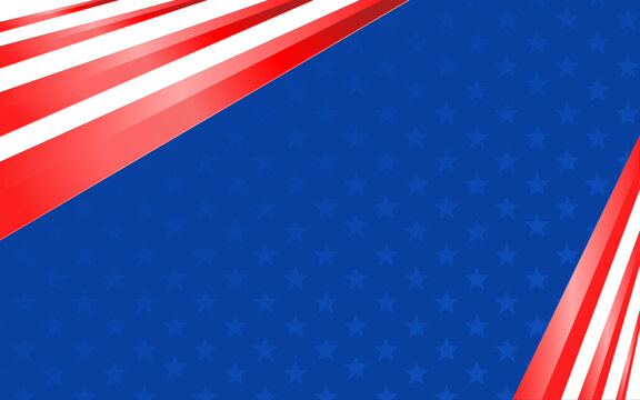 United states flag stripes and white stars on blue background patriotic design graphic art. Ideal for patriotic designs, American themed celebrations, and American military campaigns.